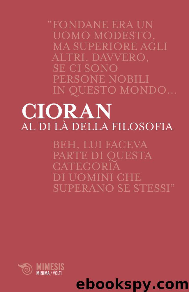 Al di là della filosofia by Emil Cioran