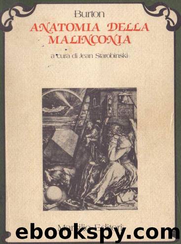 Anatomia della malinconia by Robert Burton