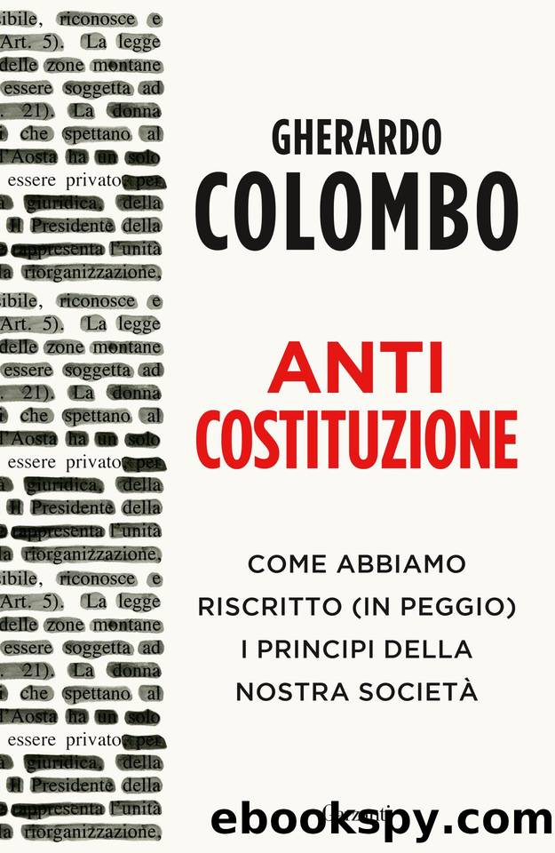 Anticostituzione (Italian Edition) by Gherardo Colombo