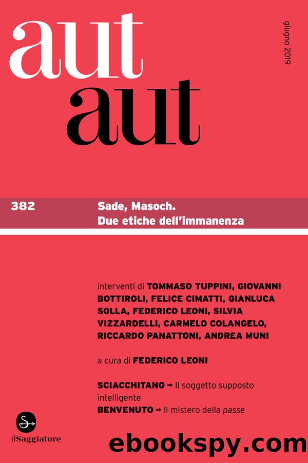 Aut aut 382 - Sade, Masoch. Due etiche dellâimmanenza by AA.VV