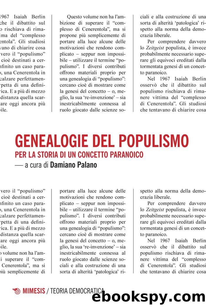 Genealogie del populismo by Damiano Palano