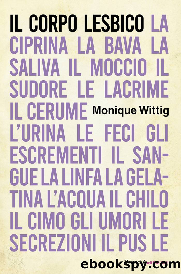 Il corpo lesbico by Monique Wittig