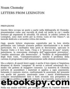 Letters From Lexington: Reflections on Propaganda by Noam Chomsky