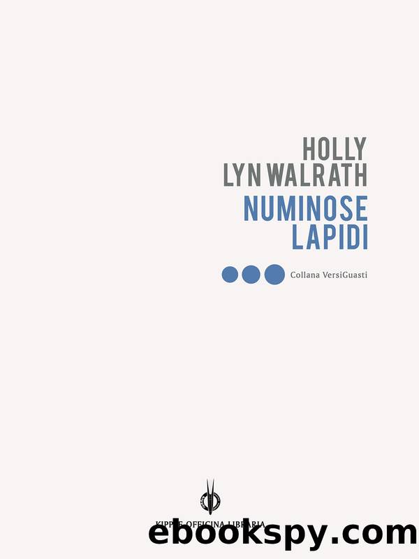 Numinose lapidi by Lyn Walrath Holly