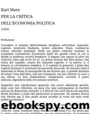 PER LA CRITICA by Karl Marx