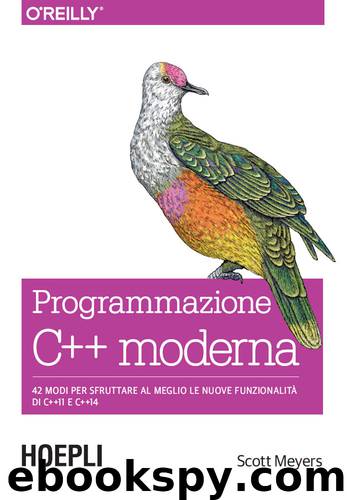Programmazione C++ moderna: 42 modi per sfruttare al meglio le nuove funzionalità di C++11 e C++14 (Italian Edition) by Scott Meyers