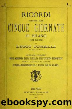 Ricordi intorno alle Cinque Giornate di Milano (18-22 marzo 1848) by Luigi Torelli