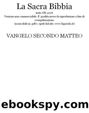Vangelo secondo Matteo by AA.VV