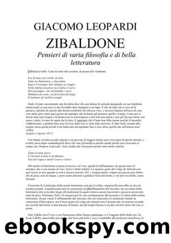 Zibaldone by Giacomo Leopardi
