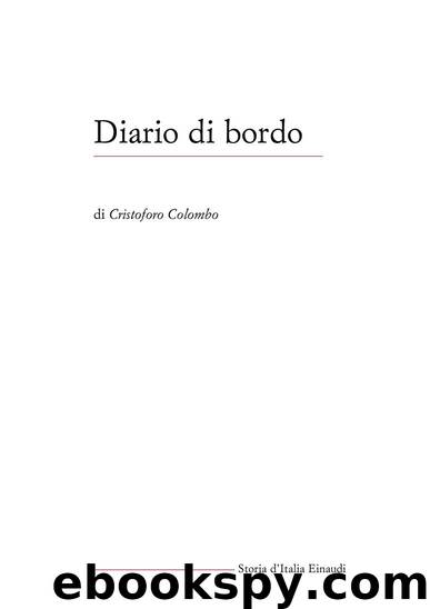 1493 Diario di bordo by Cristoforo Colombo