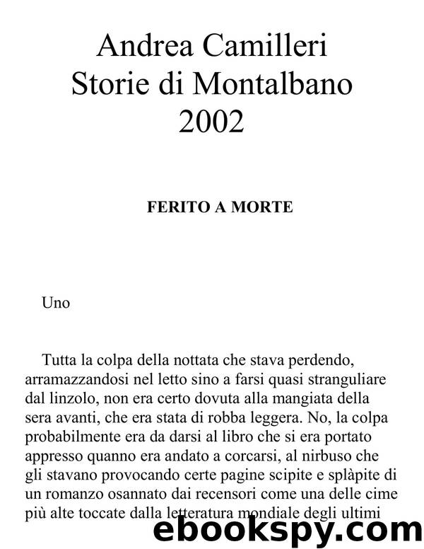 2002.(Montalbano) Storie di Montalbano by Andrea Camilleri