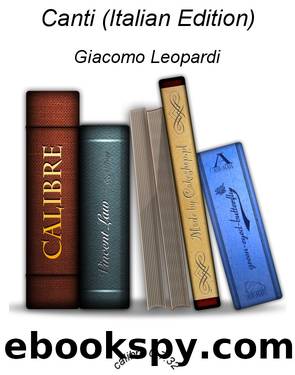 Canti (Italian Edition) by Giacomo Leopardi