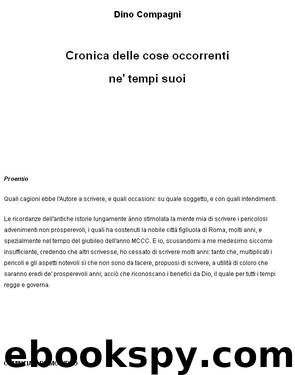 Compagni, Dino by Cronica delle cose occorrenti