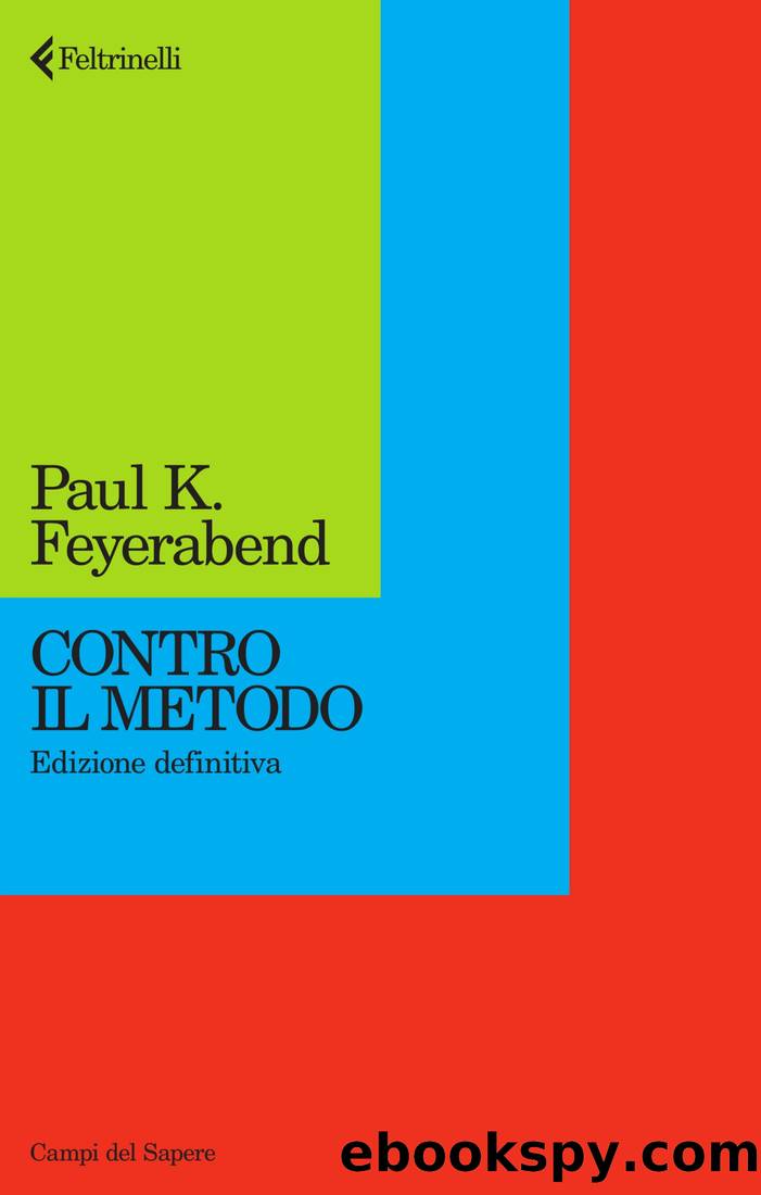 Contro il metodo by Paul K. Feyerabend & Silvia Tossut