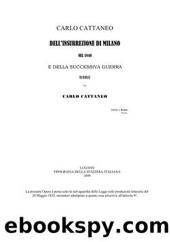 Dell'insurrezione di Milano by Carlo Cattaneo