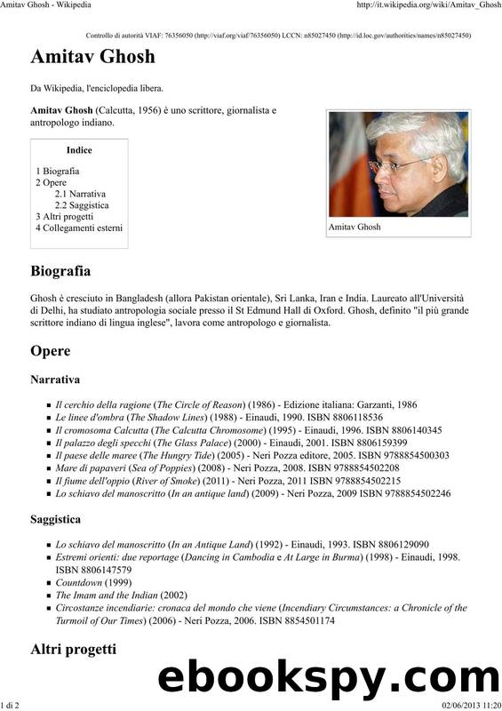 Ghosh Amitav - Wikipedia by Ghosh Amitav