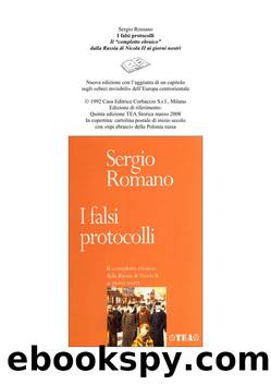 I Falsi Protocolli by Sergio Romano