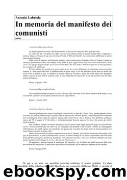 In memoria del manifesto dei comunisti by Antonio Labriola