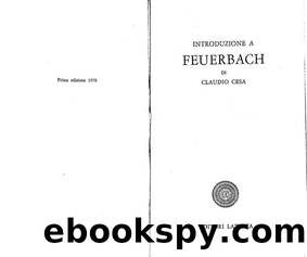 Introduzione a Feuerbach by Claudio Cesa