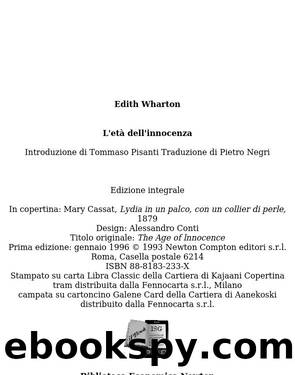 L'EtÃ  dell'Innocenza by Edith Wharton