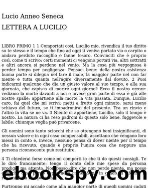 LETTERA A LUCILIO by seneca