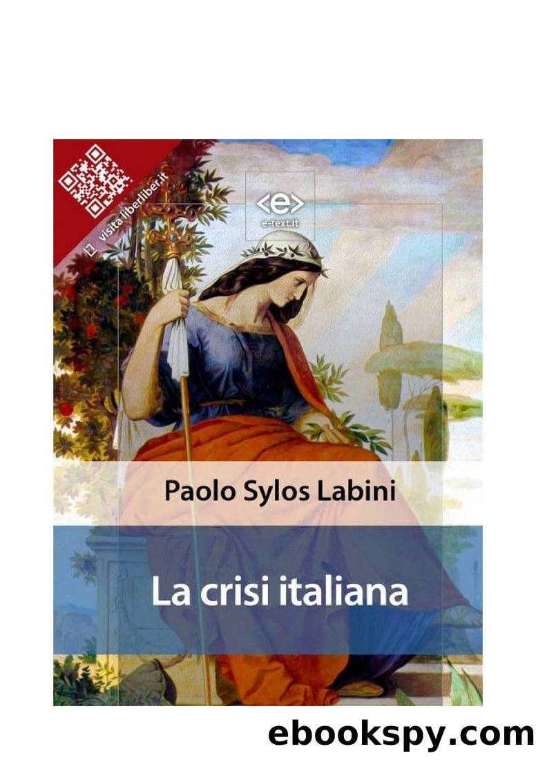 La crisi italiana by Paolo Sylos Labini