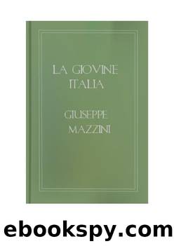 La giovine Italia by Giuseppe Mazzini