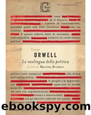 La neolingua della politica by George Orwell
