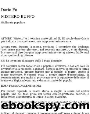 Mistero buffo: giullarata popolare by Dario Fo
