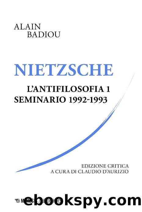 Nietzsche (Italian Edition) by Alain Badiou