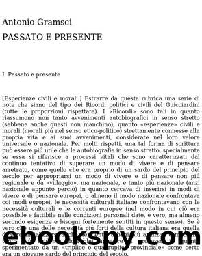 Passato e Presente by Antonio Gramsci