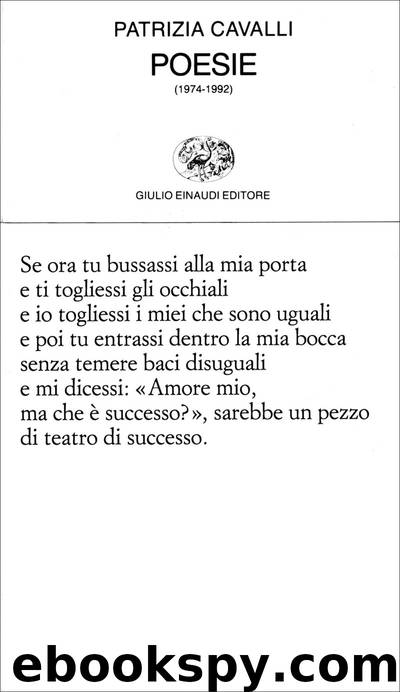 Poesie (1974-1992) by Cavalli Patrizia
