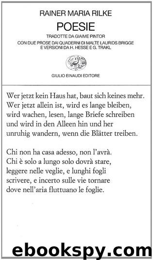 Poesie by Rainer Maria Rilke