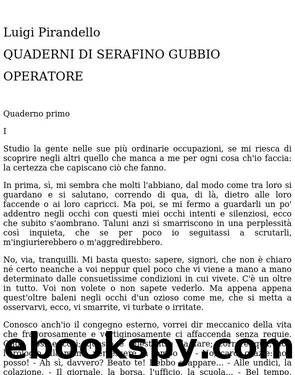 QUADERNI DI SERAFINO GUBBIO by Luigi Pirandello