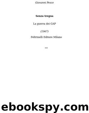 Senza tregua by Giovanni Pesce
