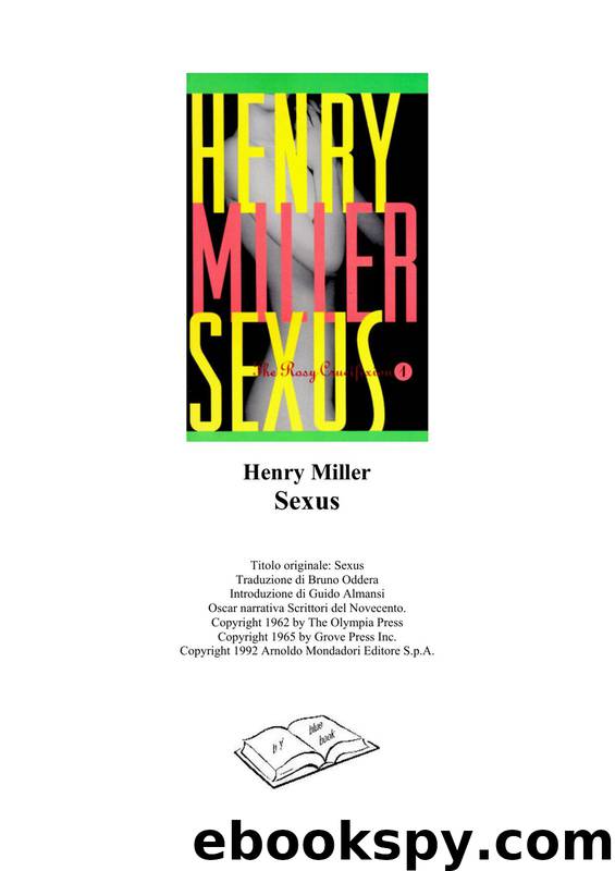 Sexus by Henry Miller