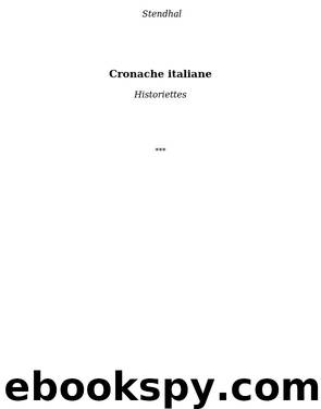 Stendhal by Cronache romane
