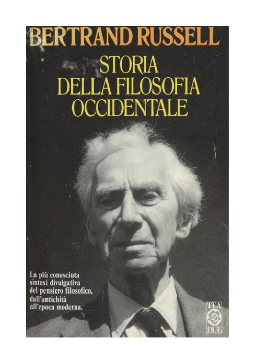Storia della filosofia Occidentale Vol. 1 by Bertrand Russell