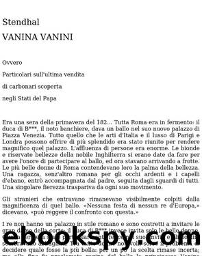 Vanina vanini by stendhal