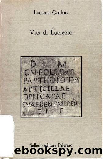Vita di Lucrezio by Luciano Canfora